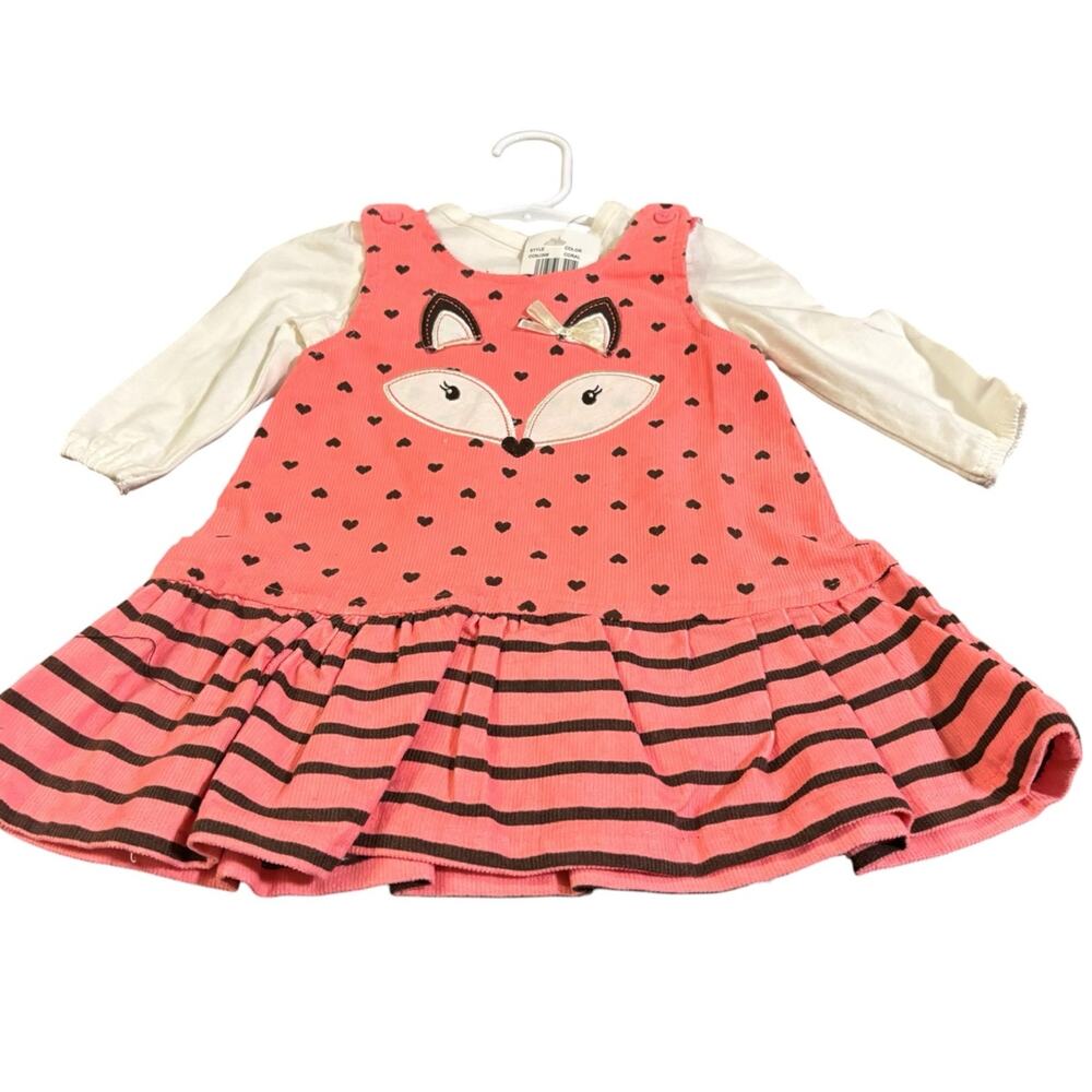 Nannette Baby 12M NWT Holiday Pink Jumper and Onesie